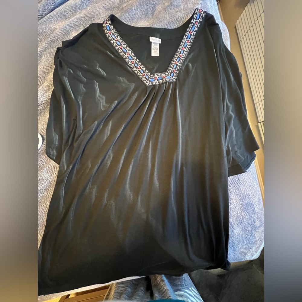 Dotti Swim Coverup. Beaded chest. Size 1x